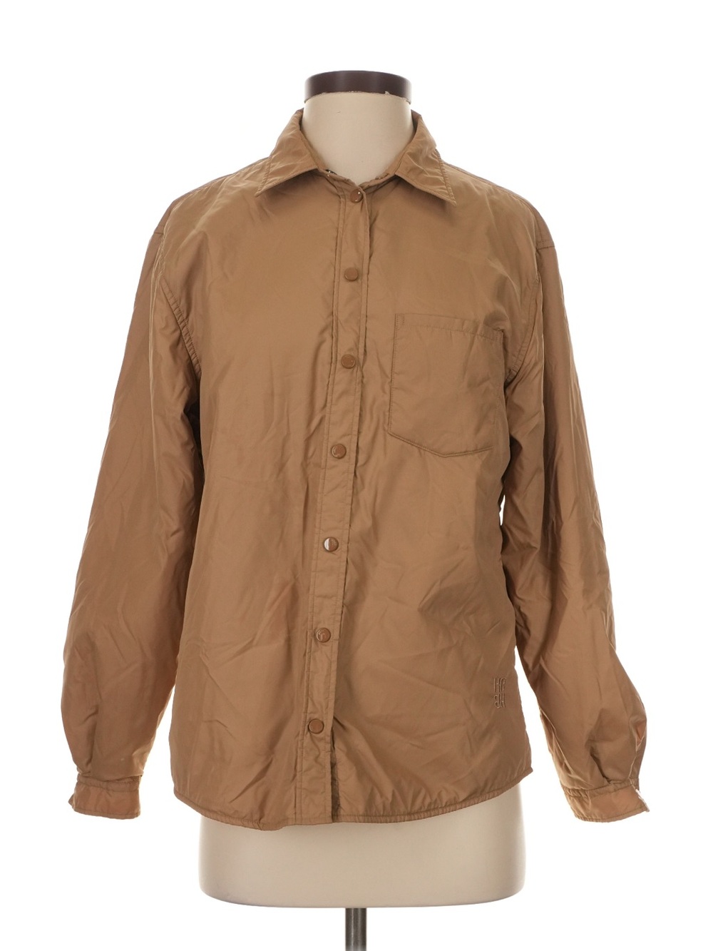 Never worn Hugo Boss Lightweight Tan Button-Front Shirt Jacket
